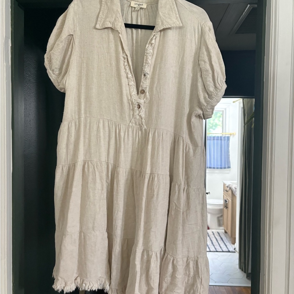 Casual Boho Cream Dress